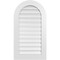 Ekena Millwork Round Top Surface Mount PVC Gable Vent: Functional, w/ 3-1/2"W x 1"P Standard Frame, 22"W x 40"H GVPRT22X4001SF - alternate 1